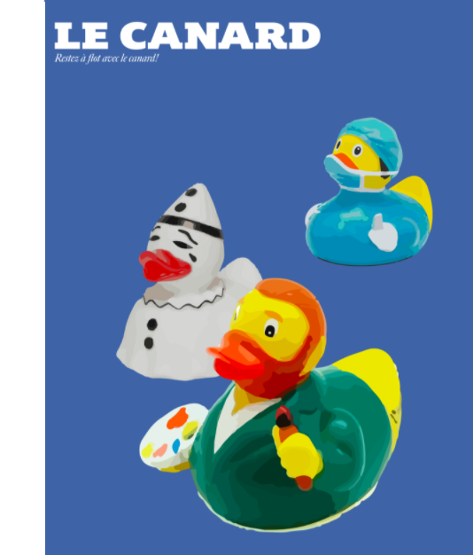 The cover of the second edition of Le Canard designed by senior Victor Li. 