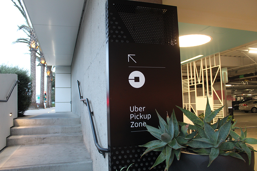 PICKUP: An Uber Pickup Zone at Westfield Century City Mall.