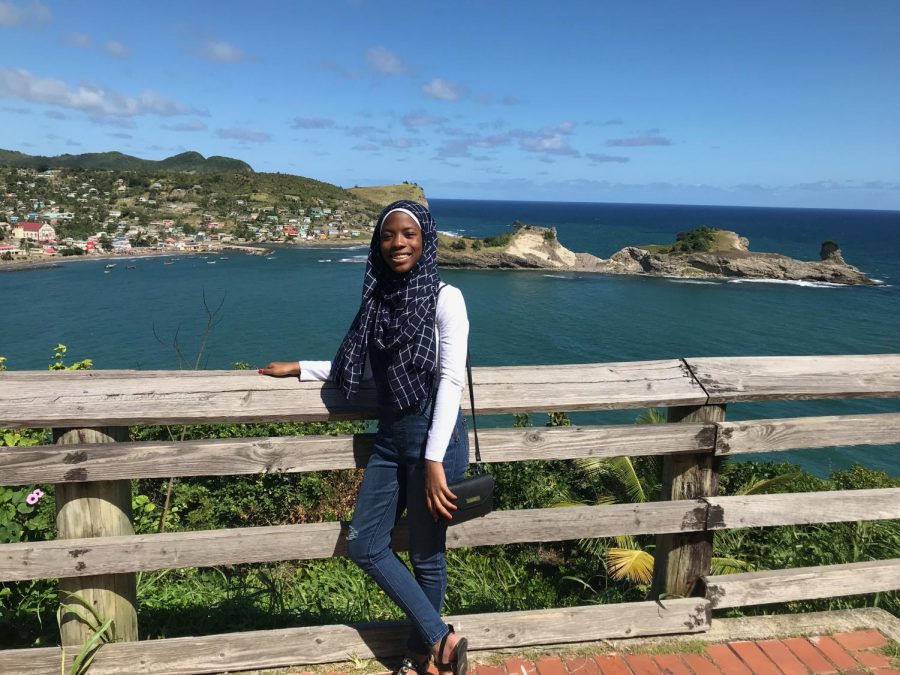 Senior+Inaya+Abdul-Haqq+reminisces+about+her+Caribbean+roots+as+she+poses+for+a+picture+in+St.+Lucia+in+December+2019.+Abdul-Haqq+returned+to+the+island+to+reconnect+with+her+family+and+culture.