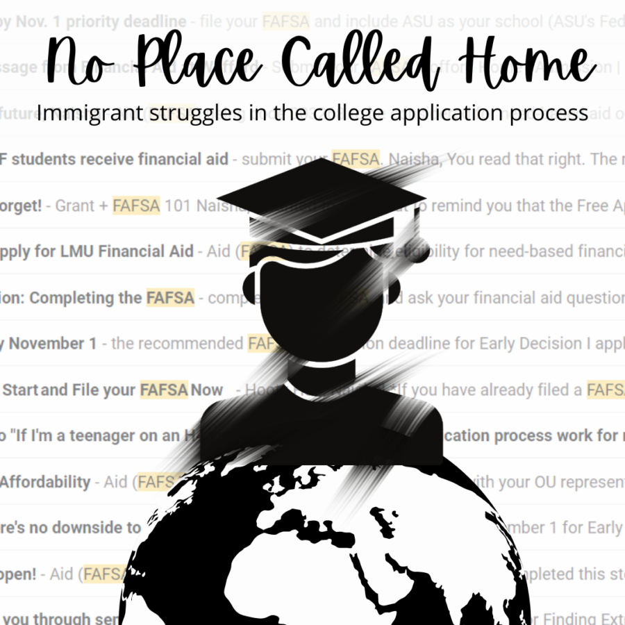 No place called home. Students on dependent visas often find themselves in limbo during the college applications process. While designed to be helpful for all types of students, the process can end up being very alienating.