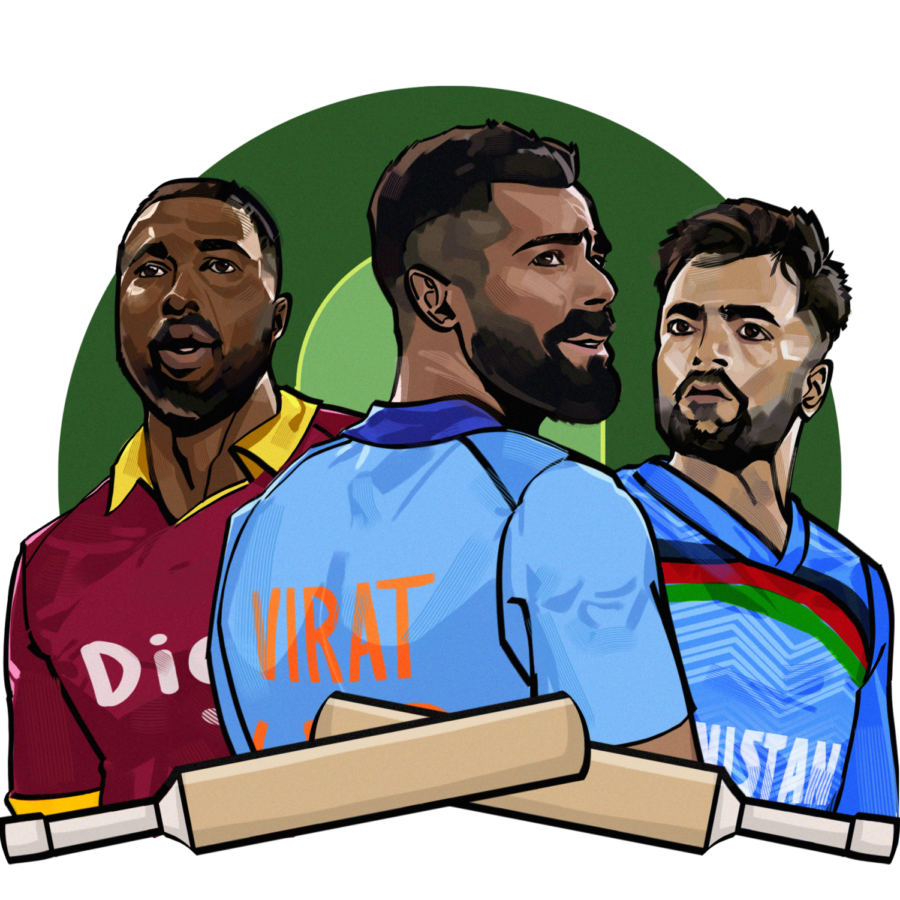 From+left+to+right%2C+Kieron+Pollard+from+West+Indies%2C+Virat+Kohli+from+India+and+Rashid+Khan+from+Afghanistan+pose+together.+In+their+careers%2C+Pollard%2C+Kohli+and+Khan+have+cemented+their+places+as+top+T20+cricket+players+internationally.+