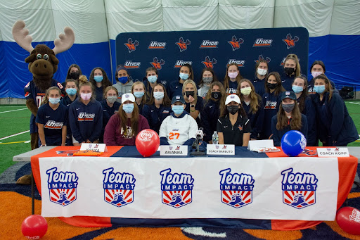 The Utica College womens soccer team welcomed 12-year-old Arianna LaBella to the team on Monday.