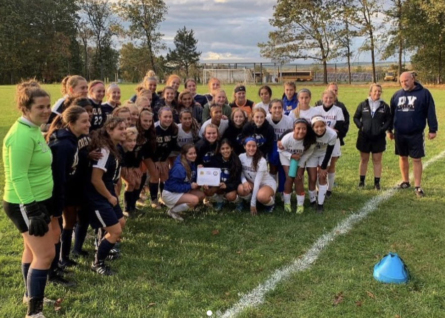Del Val girls soccer team donates contest winnings to Manville’s Ida relief