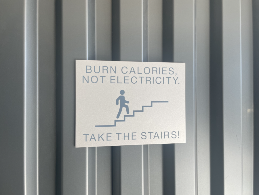 “Burn calories, take the stairs” sign causes controversy