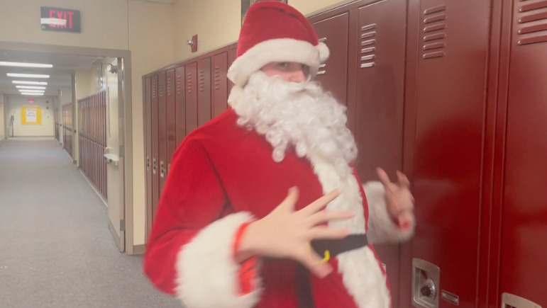 Santa roams the halls of AHS in the days leading up to Christmas. Is he bringing joy or anxiety?