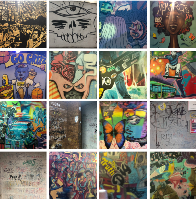 All around downtown Memphis you can find how many artists express their creativity and love for this city on every other wall.