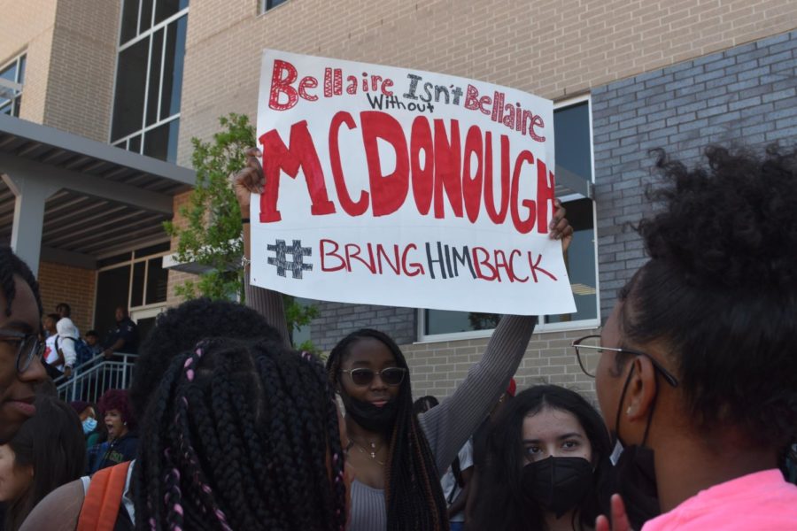 Students hold walk out in protest of principal Michael McDonough’s reassignment