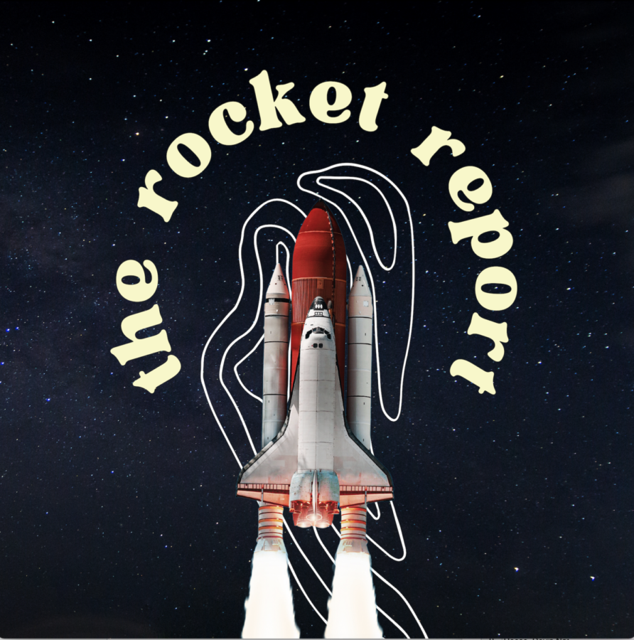 This logo is among the new graphics created by senior producer Aaron Sears and his crew for The Rocket Report 2.0, which is now streaming on a new youtube channel called, Streetsboro High School Broadcasting.