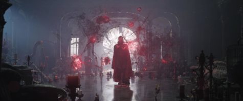 Dr. Strange examines different worlds in the multiverse using his magic. 
