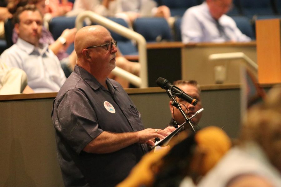 At Sept. 1 meeting, community patrons react to controversy surrounding BOE member’s comments