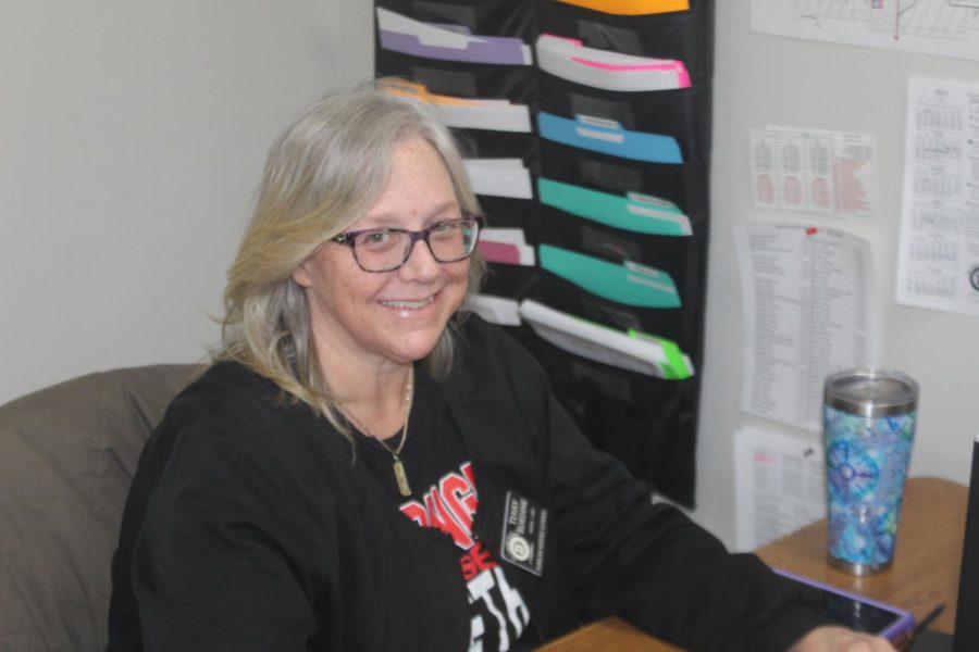 DMS school nurse Terry Burdine saw a lot of cases of the flu in the weeks leading up to Thanksgiving Break.