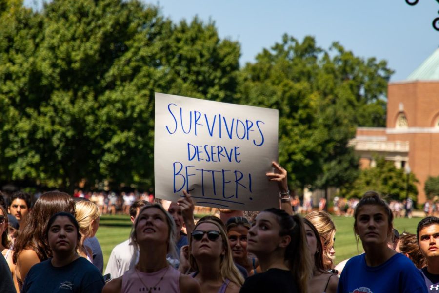 A+protest+on+Aug.+28%2C+2021+led+to+increased+conversations+around+sexual+violence+on+campus.
