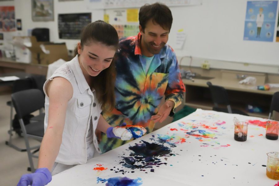 After his AP Chemistry students completed their AP exams Bunnell had a tradition of creating tie-dye shirts with the class during finals week.