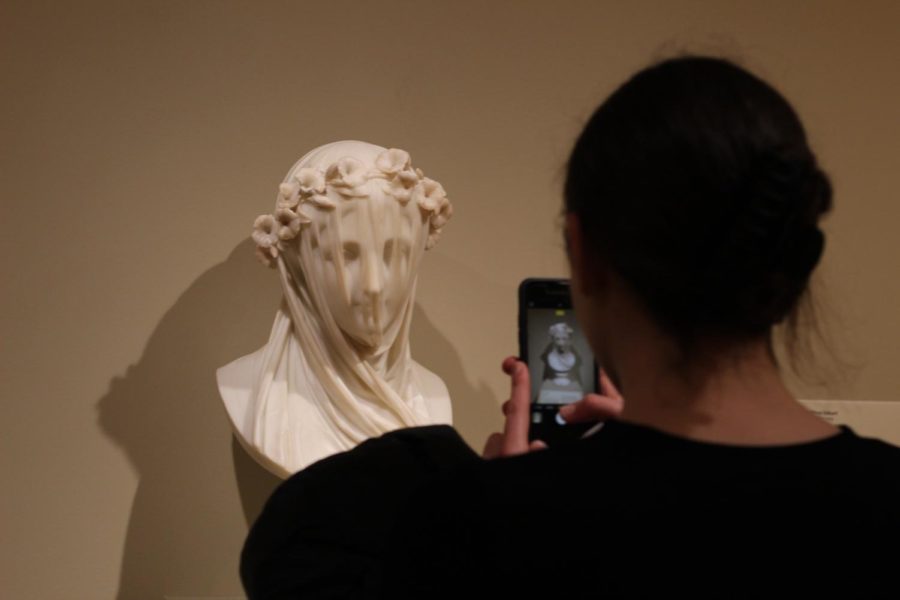 CFHS+Humanities+students+adored+The+Veiled+Lady+by+Raffaelle+Monti+for+its+demure+expression+and+expertly+carved+features.