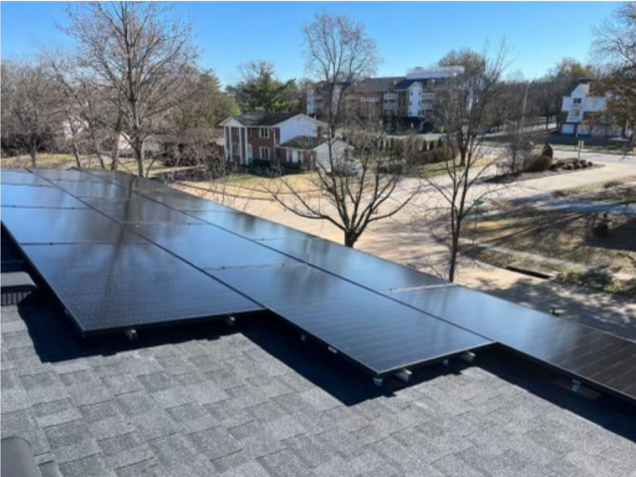 Silvia Portolan’s array of 15 solar panels enables her to produce the electricity she needs. Any extra is purchased by Ameren and used in the surrounding area. “Its like an act for the community too,” Portolan said.