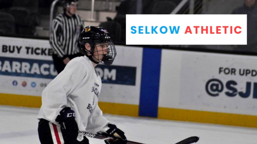 Hunter Selkow ('25) has been playing ice hockey since he was three years old, using his passion for the sport to fuel a social cause. (Photo provided by Hunter Selkow)
