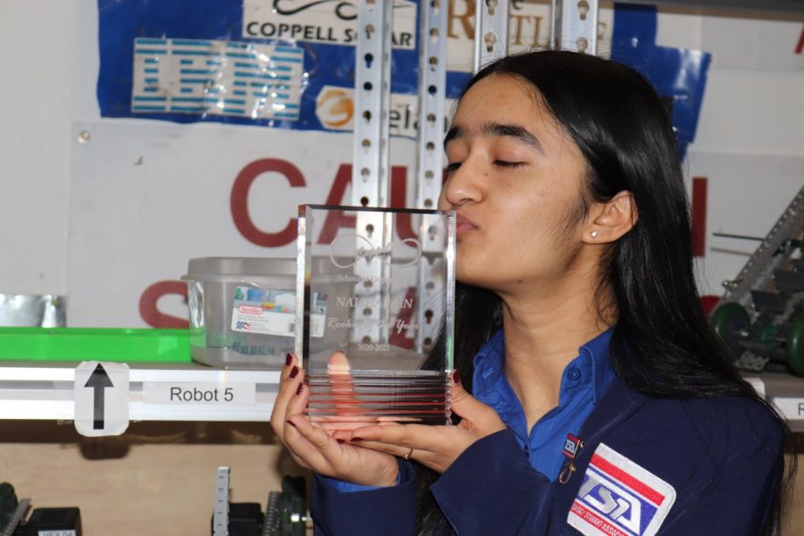 
Coppell High School junior Naisha Jain has put her passions and knowledge of STEM into the Technology Student Association for the past two years. On Feb. 11, Jain was announced Region 11 TSA president, the first in Coppell.