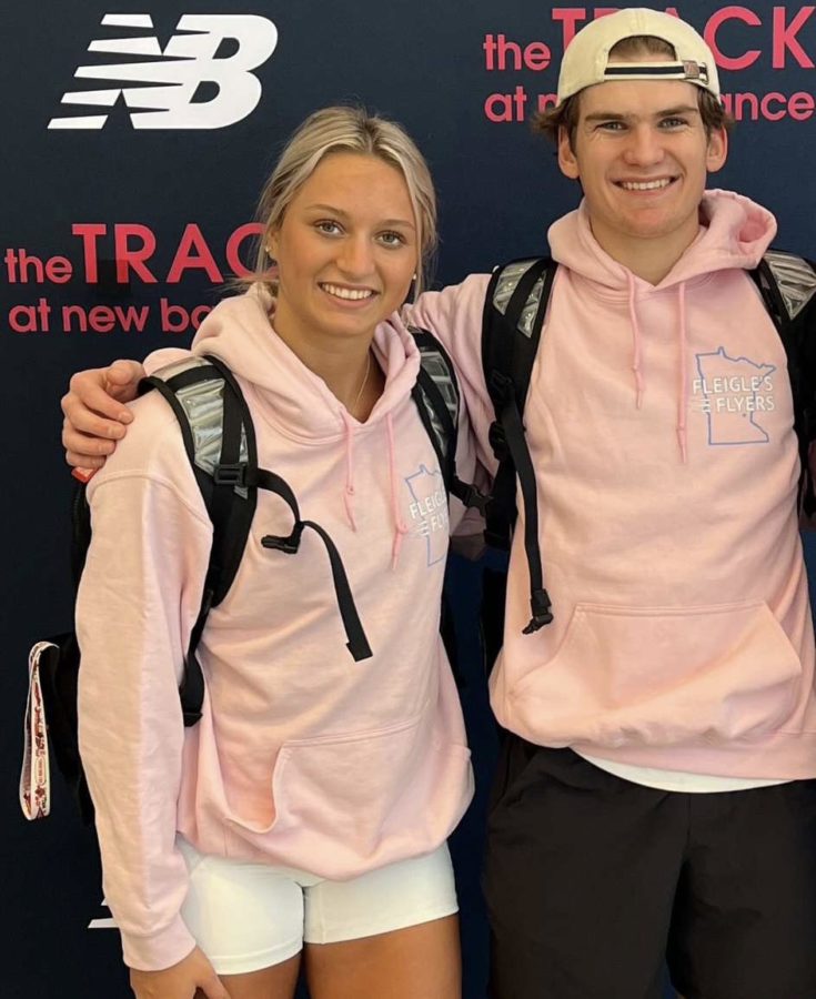 Seniors Jackson Tweed and Sophia Rososki at New Balance Nationals in Boston, Massachusetts. They were held March 9 through the 12, and both Tweed and Rososki competed solely in pole vaulting.  