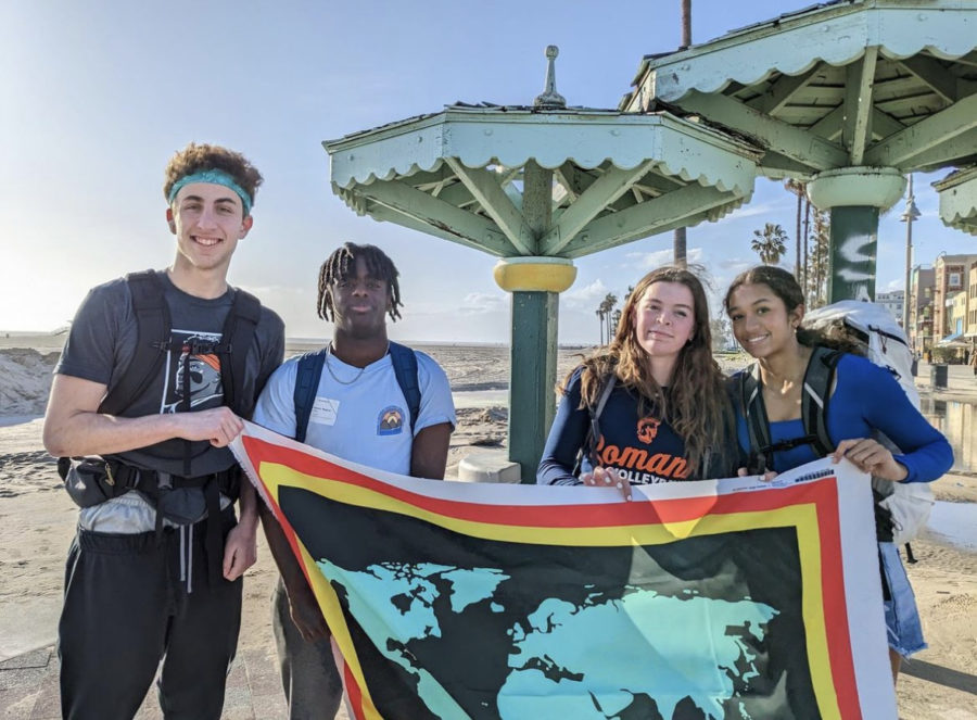 The green team, consisting of juniors Brendan Berman and Samson Wagaw-Haile and freshmen Olivia Leonard and Peyton Remmer, took first place in their P-Week's Amazing Race.