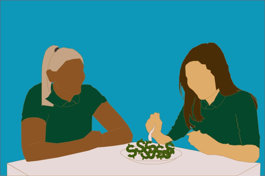 While 20% of students at Archer recieve some form of Flexible Tuition, the school's term for financial aid, none of these students receive meal stipends for breakfast or lunch. Within this piece, students share their concerns with the lack of meal stipends, while administration explains the complexities of the school's budgeting system. (Graphic Illustration: Maia Alvarez)
