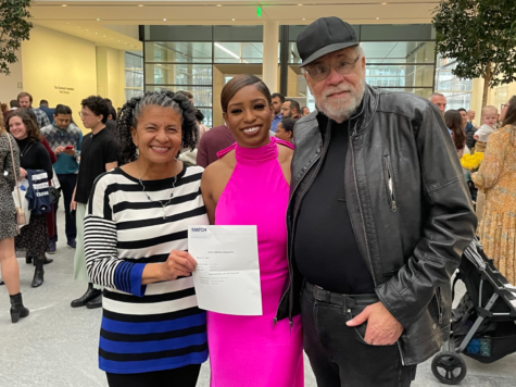 Tamia Potter celebrates Match Day with the emeritus deans of Case Western School of Medicine, spouses Dr. Robert Haynie and Dr. Edwina Robinson. (Photo courtesy of Tamia Potter) 
