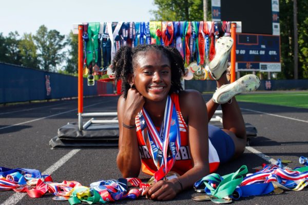 NC track hosts one of the nation’s top heptathletes: magnet sophomore  Jasmine Robinson. As a freshman, Robinson broke two school records, won the Georgia High School Association (GHSA) state championship, and received multiple gold medals at the USA Track and Field (USATF) Junior Olympics. With three years left of high school track and field, Robinson has already built a collegiate level resumé.