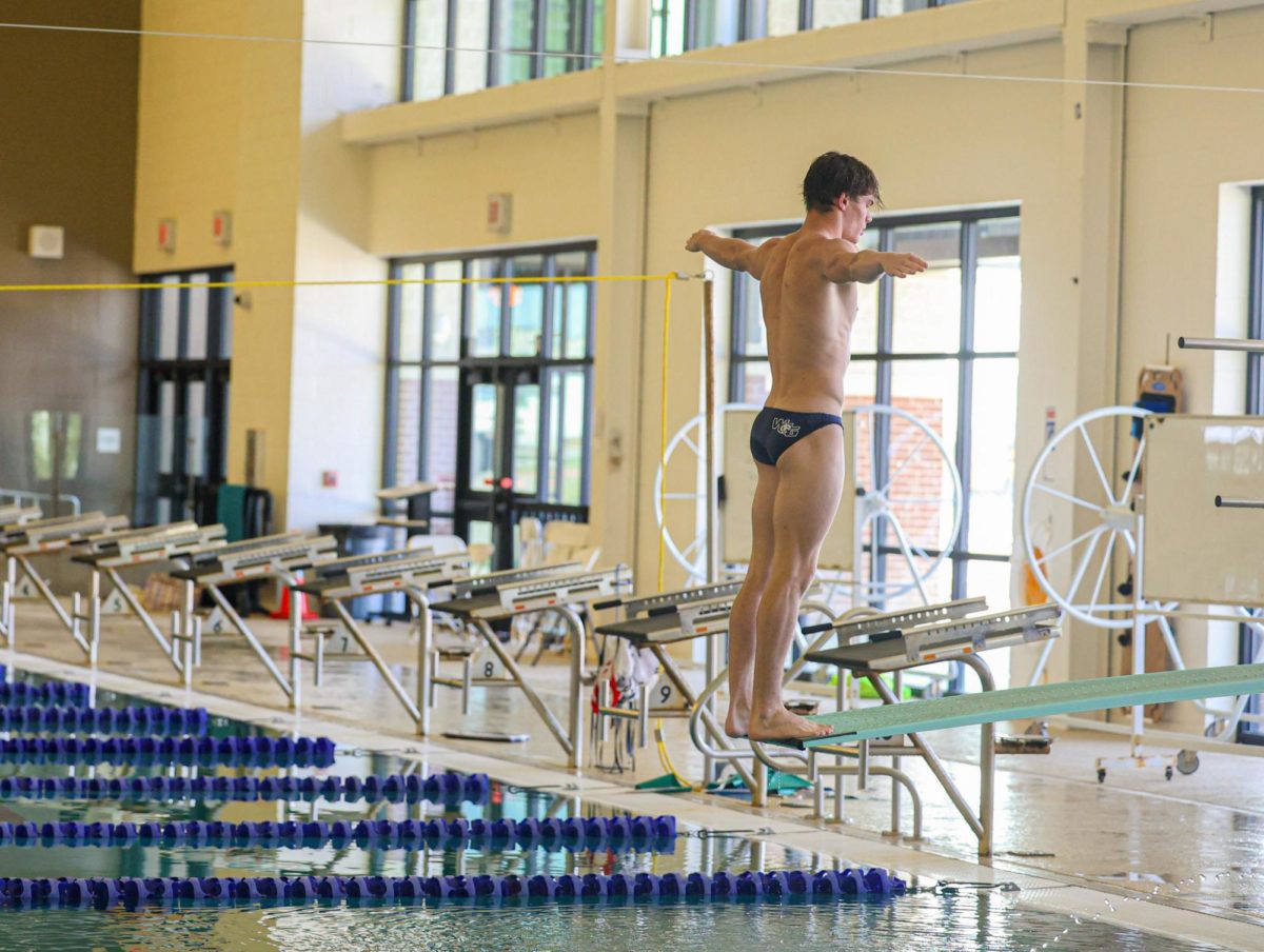 Arms+to+the+side%2C+senior+Luke+Sitz+prepares+to+dive+at+a+Walnut+Grove+meet.+The+meet+was+held+in+the+Prosper+ISD+Natatorium.+%E2%80%9CHonestly%2C+diving+has+impacted+my+life+with+all+of+the+life+lessons+it+gives%2C%E2%80%9D+Sitz+said.+%E2%80%9CFailure+is+good%2C+and+you+can+fail+at+something.+But%2C+if+you+keep+trying+you%E2%80%99ll+get+it+right+someday.%E2%80%9D+
