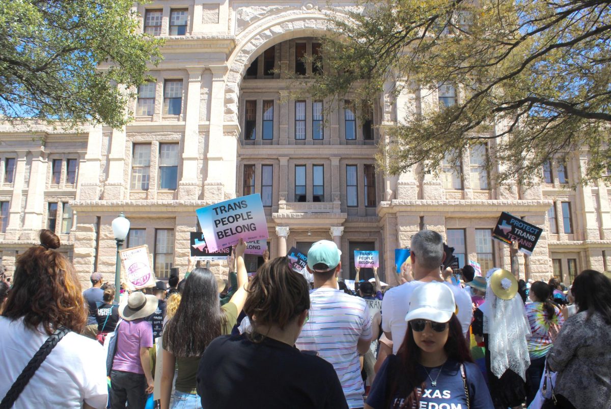 PROTESTING+LEGISLATION%3A+Texas+families+attend+a+protest+at+the+Texas+capital+in+support+of+transgender+Texans%2C+hoping+to+delay+the+passing+of+SB14.+The+bill+went+into+effect+on+September+1%2C+despite+the+immense+push-back+from+the+public.