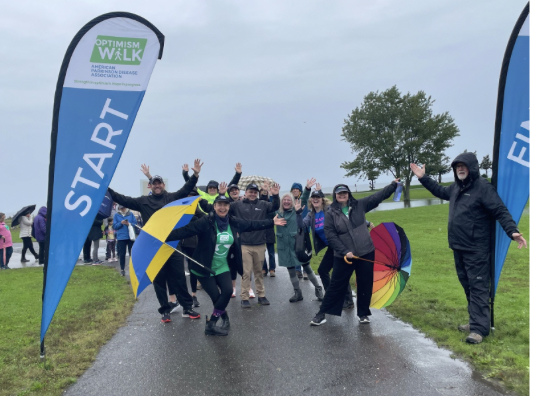 Many attendees at the American Parkinson Disease (APDA) Connecticut Chapter’s Optimism Walk come to support friends or family members of theirs who have Parkinson’s disease. 