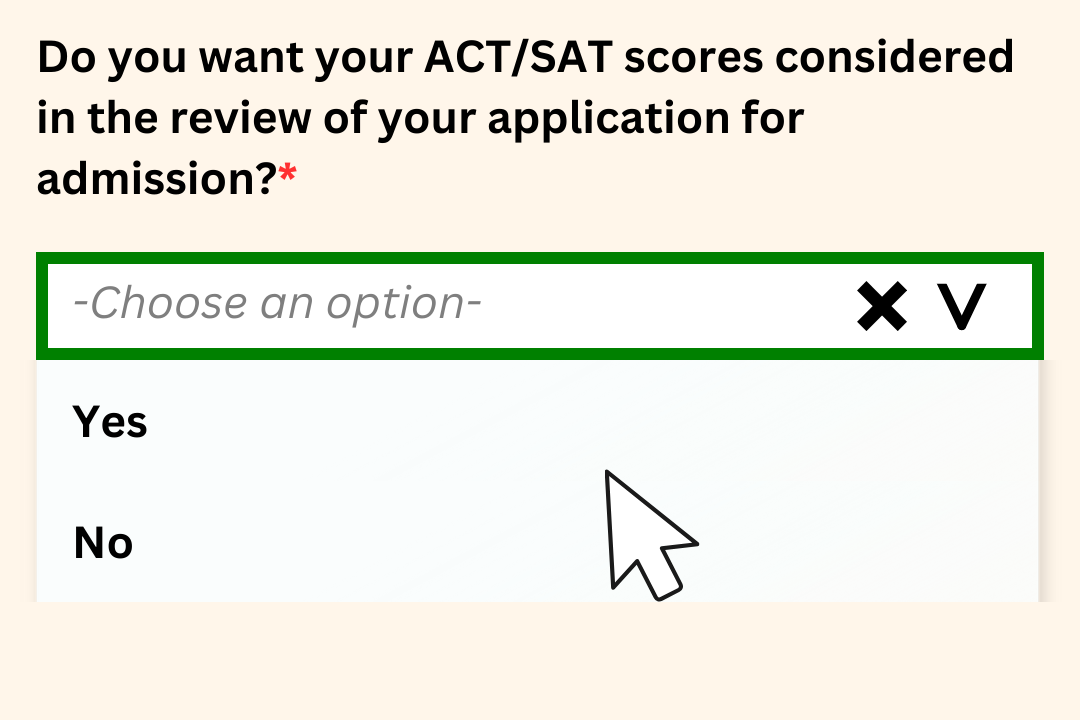 EVERYONES CHOICE. If one chose to take standardized tests, they have two options after receiving their score: submit it to colleges or dont submit it to colleges. Test-optional colleges only considers test scores if the student wants them to, and that is the students own decision. 