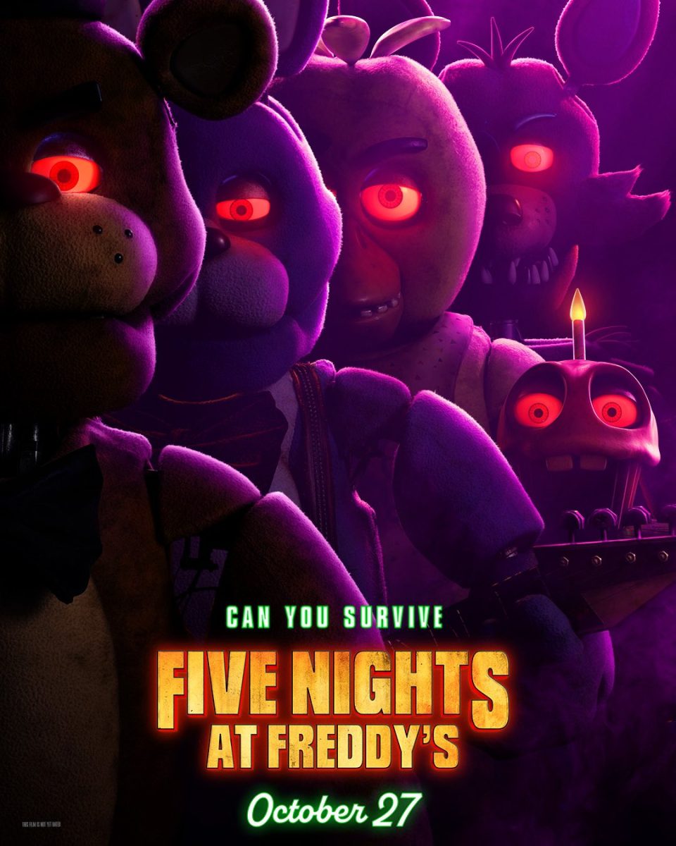 %E2%80%9CFive+Nights+at+Freddy%E2%80%99s%E2%80%9D+is+now+in+theaters+such+as+B%26B+Theaters%2C+Cinemark%2C+and+streaming+on+Peacock.+The+movie+is+rated+PG-13+and+produced+by+Blumhouse+Productions.