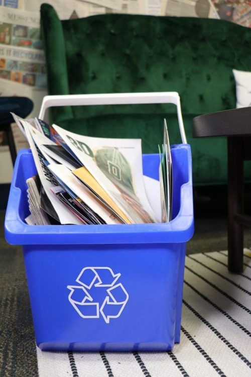 Three Messenger staffers collected their college mail for less than one week and it filled a recycling bin.