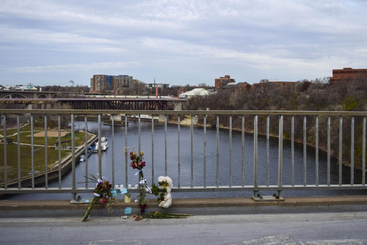 A memorial on the bridge on Nov. 22, 2023.