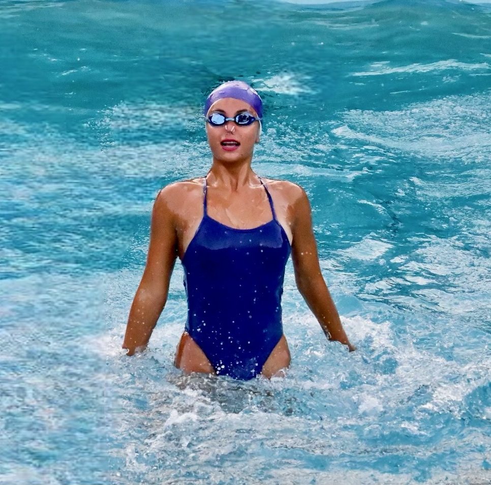 Cal High senior Maren Lee practices artistic swimming, a sport she has been involved with since the seventh grade. Her competitive team, Walnut Creek Aquanauts, earned bronze at the 2022-23 USA Artistic Swimming Junior Olympics Championship.