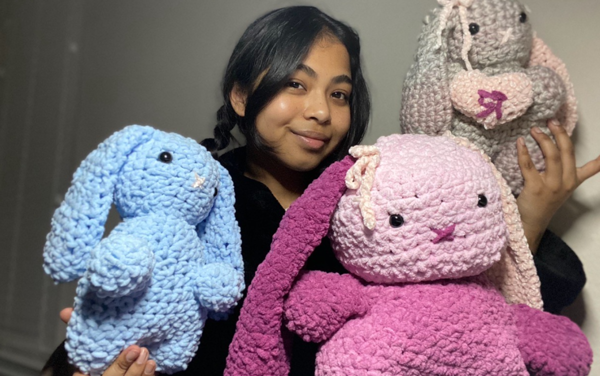 Sophomore+Tuhina+Pandit+has+transformed+her+passion+for+crochet+into+a+thriving+small+business%2C+%40tuhinaa.crochetss+on+Instagram.+Pandit+makes+a+variety+of+products+including+custom+crochet+plushies+for+her+clients.