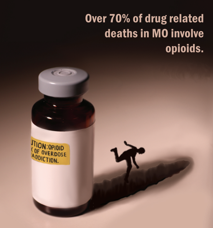 According+to+the+Missouri+Department+of+Health%2C+drug+overdose+was+the+leading+cause+of+death+in+2020+for+adults+18-44.+A+little+over+70+percent+of+these+deaths+involved+opioids.+Opioids+are+readily+available+as+prescription+painkillers+and+concerns+are+rising+about+users+abusing+these+highly+addictive+drugs.+