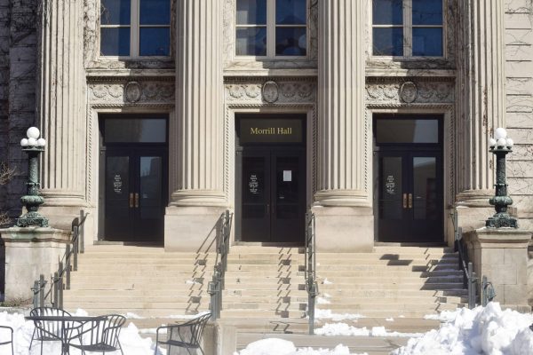 Morrill Hall on March 29. Actions taken by the University include scholarships, improved NAGPRA accountability, beginning the process to return the Cloquet Forestry Center to the Fond du Lac Band and research guidelines.