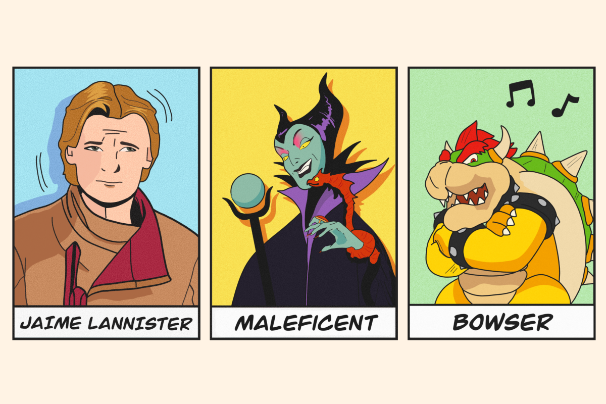 Jaime Lannister, Maleficent and Bowser are three examples of villains in media. 