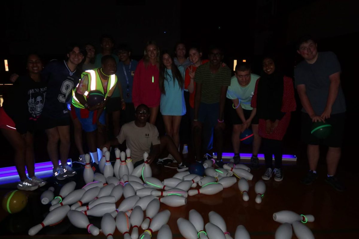  Right before their official bowling practice in a bowling facility, this week students got to partake in a different kind of bowling practice in the dark.