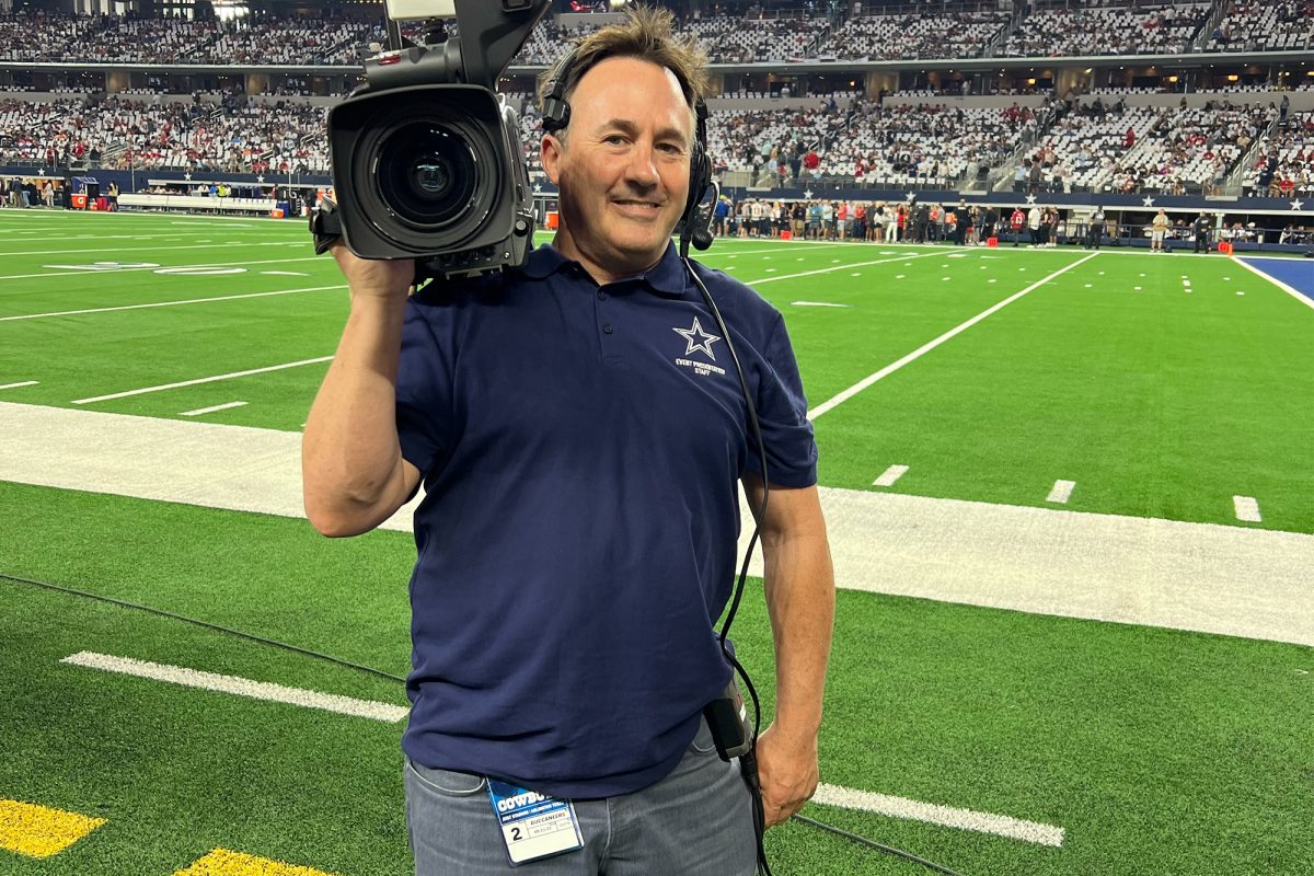 Working as a freelance camera operator, broadcast teacher Brian Higgins found himself unexpectedly getting a brief cameo in the Dallas Cowboy Cheerleaders' newest reality show: America’s Sweethearts: Dallas Cowboys Cheerleaders.