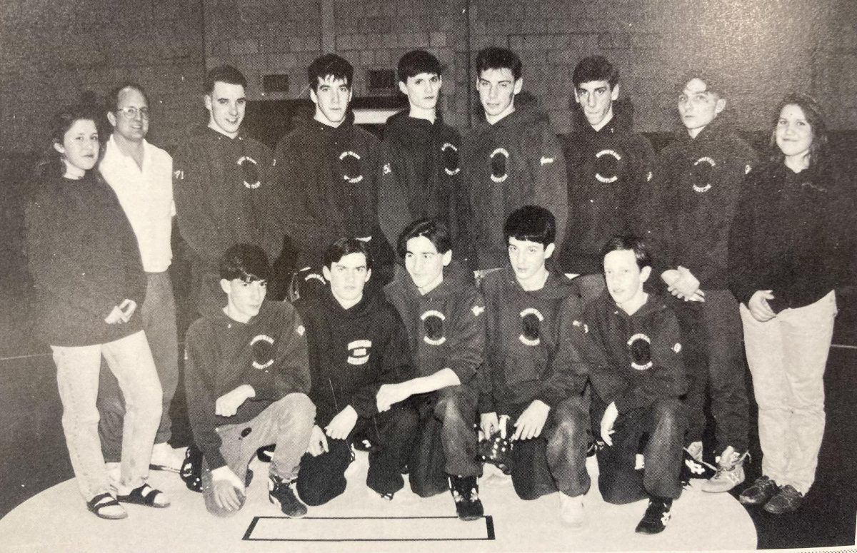 As NHS wrestling approaches its 50th anniversary, the program has a unique attribute: the only program that's been coached by just two coaches: John Lawless and Dave Green. (Courtesy of the 1975 NHS Yearbook)