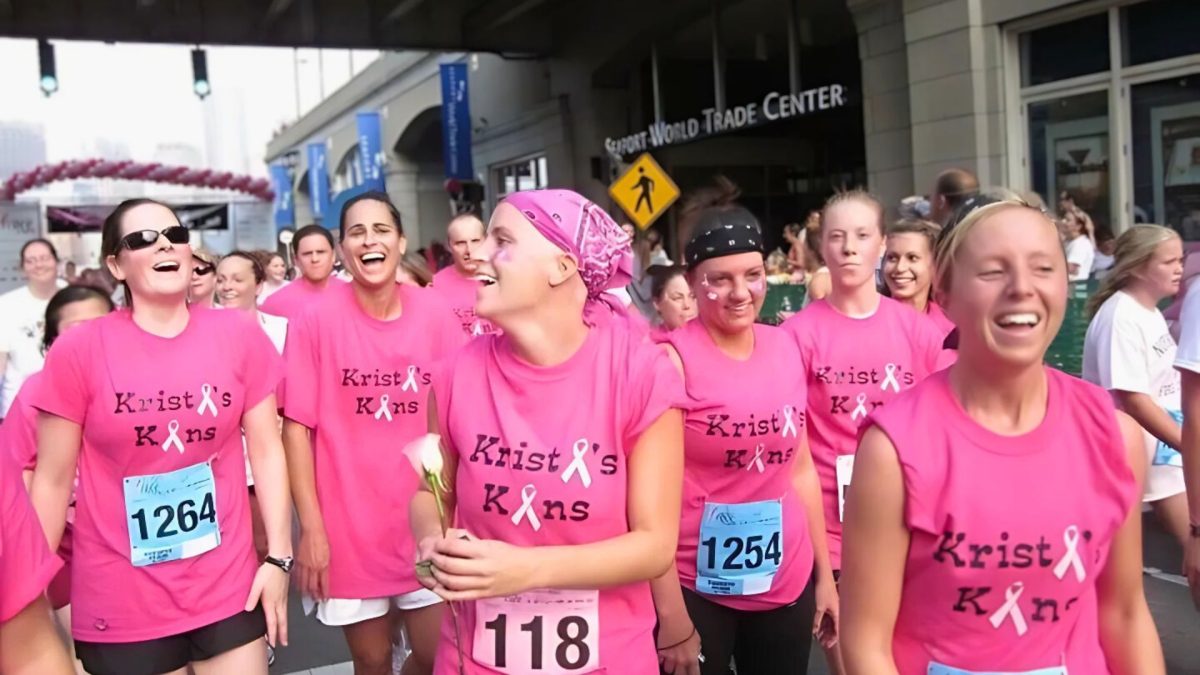 Iuliano gleams with joy after 2010 Susan Komen for the Cure race with her friends. (Krista Iuliano)