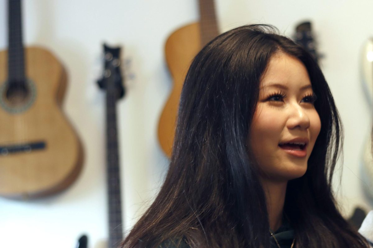 Snow Zhou ('27), a soprano two, sings during an a cappella class. Zhou enrolled at Archer in 2023, and she is currently in a music composition class, choir and the Unaccompanied Minors. "Since last year, when I joined a cappella and choir," Zhou said, "I made a lot of friends, and I also had more opportunities to sing in front of others."