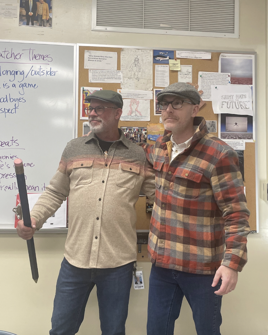 English teachers Brad Ruda (left) and Matt Dewar (right) are often confused for one another.