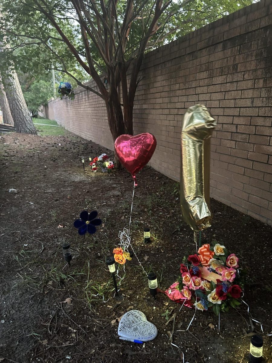 Items left by family and friends at Jayson Cooke's memorial on Percival Road. 