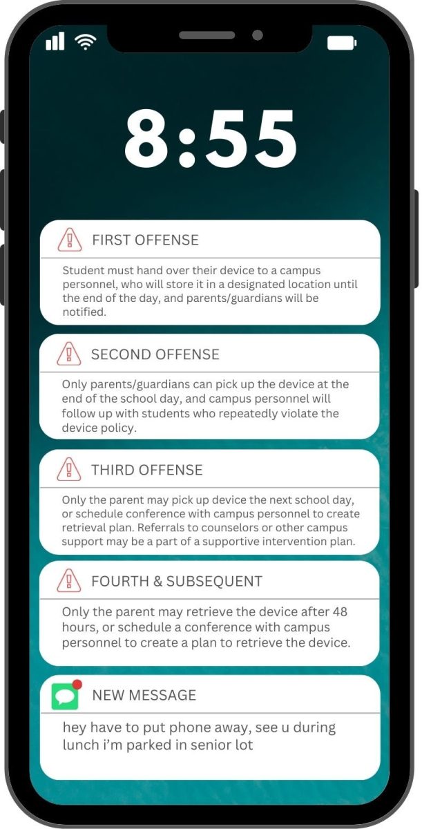 Graphic shows the consequences associated with each offense number. Graphic by Priya Thoppil. 