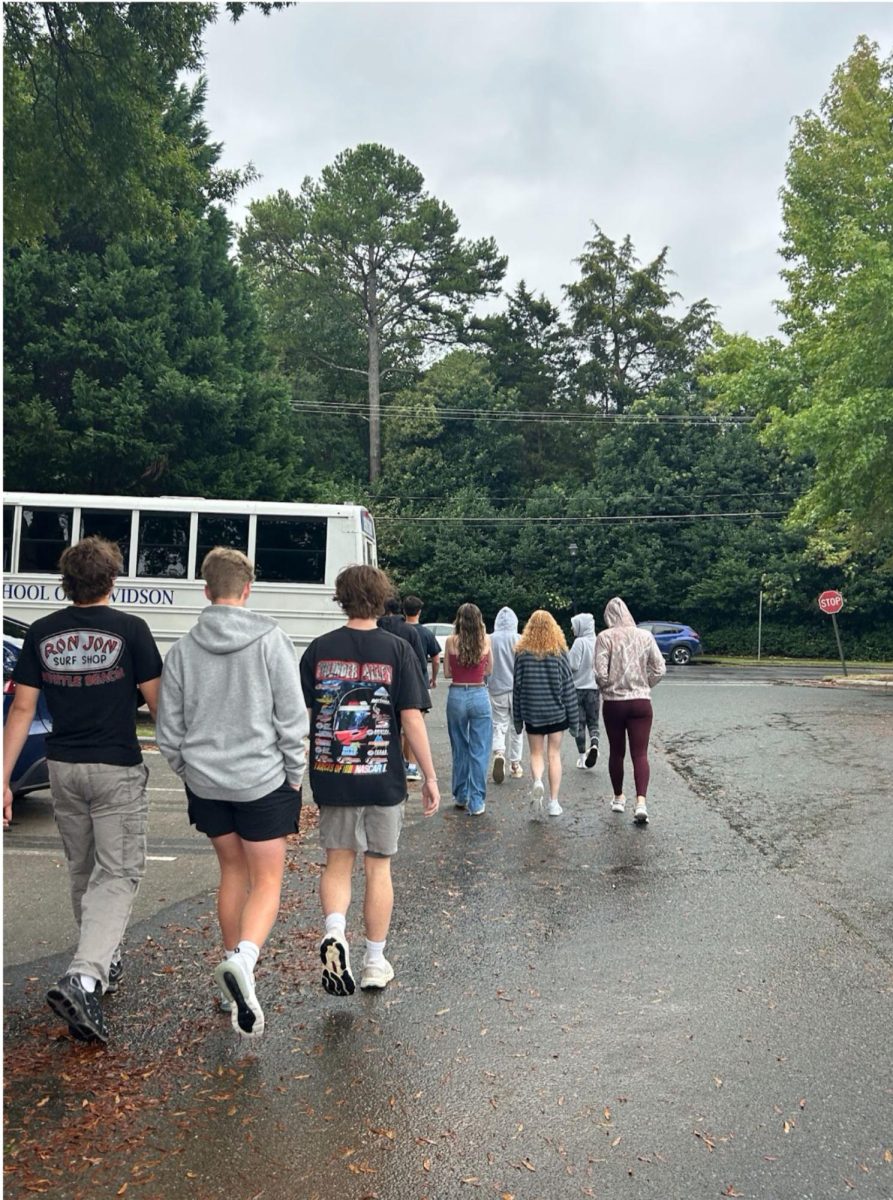A CSD American History class completes a lap around the high school building during a learning period. The simply practice, started as a way to give students a break from desks and classrooms, follows Dr. Ernest Boyer’s model for successful learning.