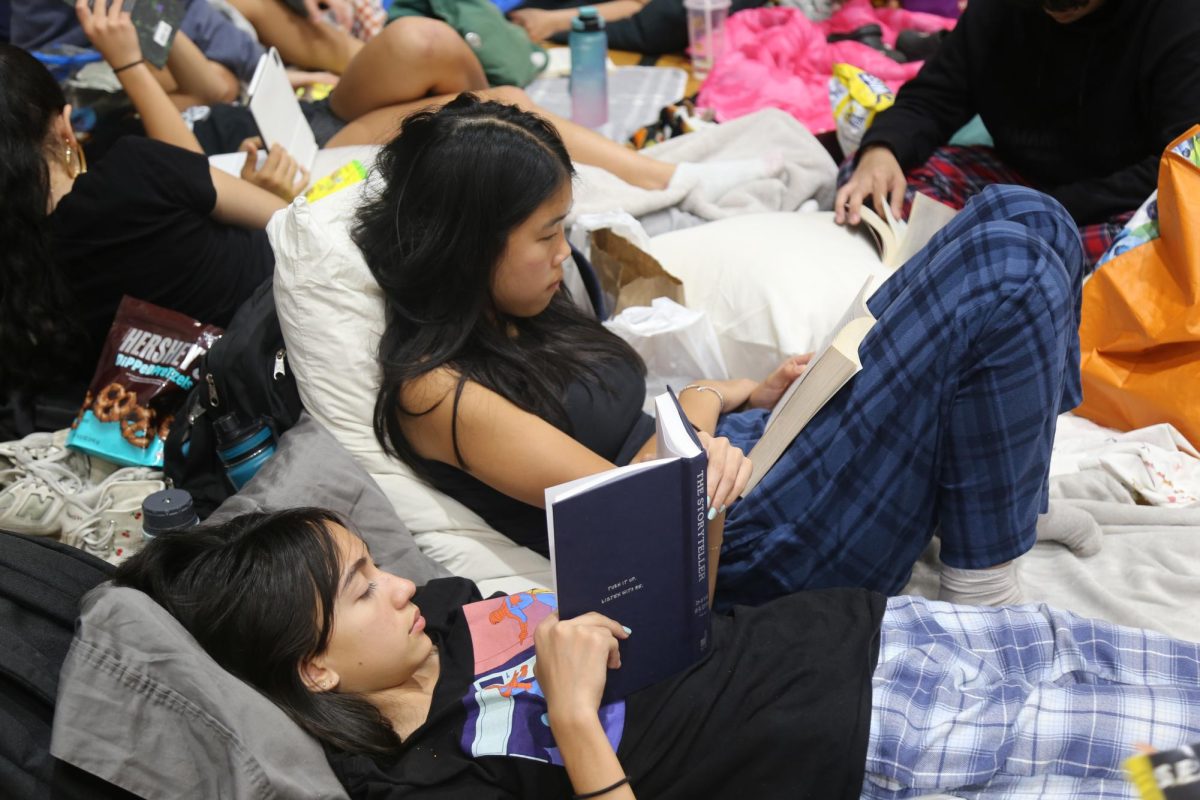 Students reading during one of the independent reading sessions at last year's Witching Hour event.