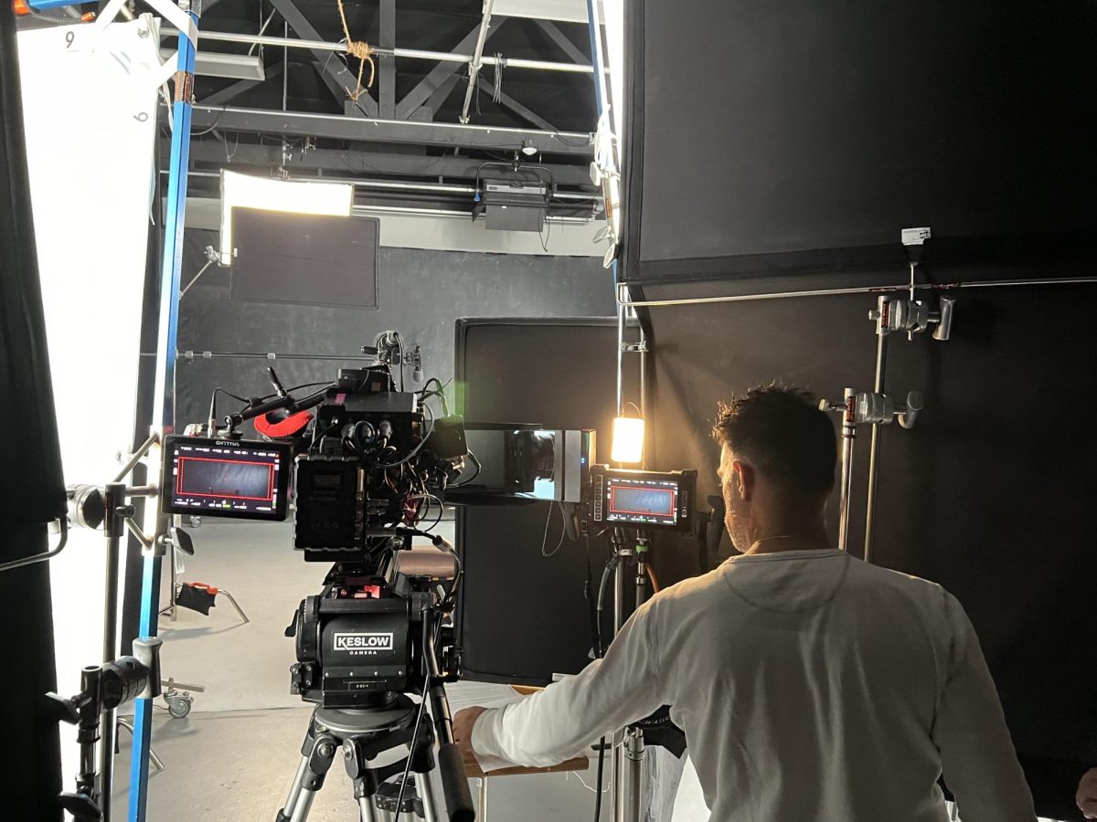 Gotham Chopra works on the set of “In The Arena: Serena Williams.” Chopra is one of the three Religion of Sports, a production company that works alongside elite athletes to share their stories through film, co-founders. 