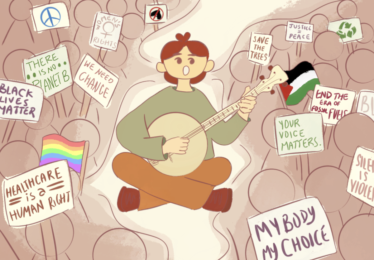 Music artists today largely strive to receive streams and chart well, while many older artists focused on pushing political messages. Protest music can speak to people’s emotions, as a single powerful song can take one person’s struggle and urge thousands to feel and act on it.